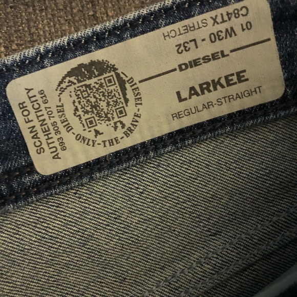 Diesel Larkee Jeans 30x32 Brand New - Picture 5 of 6